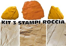 3 STAMPI per intonaco stampato effetto roccia muro stampato texture mat concrete