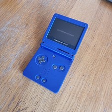 Gameboy Advance SP BLU CONSOLE Nintendo FUNZIONANTE con CARICATORE AGS-001