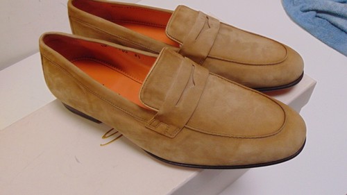 Santoni doppia fibbia camoscio - doppia,