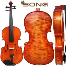 CANZONE Professione Guarneri Viola 17 pollici Fiamme dorso acero,Buon Suono Viola