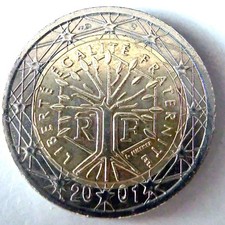 2 Euro RF anno 2001 con errori di conio 