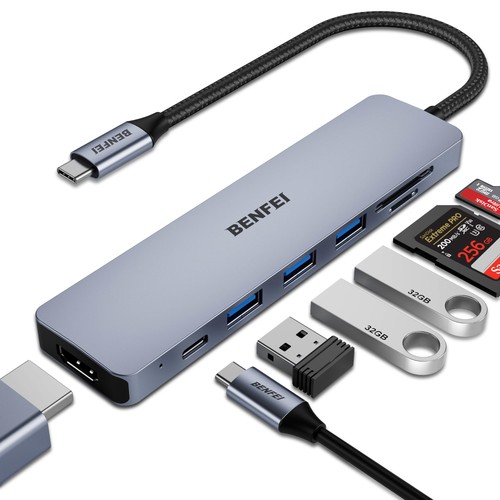 Hub usb 7in1 adattatore - usb, c