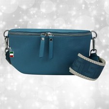 Borsa blu multicolore pelle