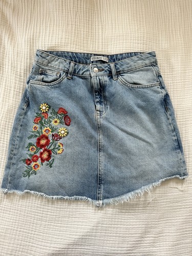 Gonna zara denim ricamata - denim,