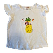 CATIMINI T-Shirt Bambina Bianca Ananas 2 Anni 100% ORIGINAL