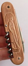 Couteau pliant ancien tire bouchon soldat Poilu Vintage French WWI soldier knife