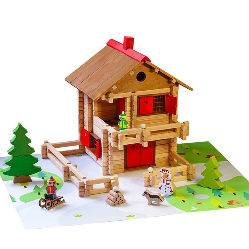 Grande baita alpina - alpina, legno