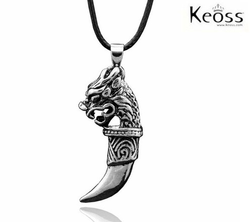 Collana con pendente dente - con, di
