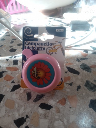 Campanello bicicletta rosa con