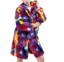 Cappotto lungo colorato donna