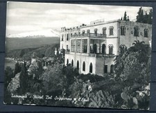 (B497)  c.ill.  TAORMINA - HOTEL BEL SOGGIORNO del 1950 aff. per Montecatini