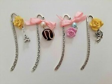 Segnalibro metallo fimo rose