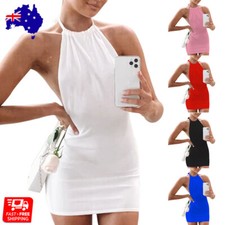 Donne Sexy Halter Mini Abito