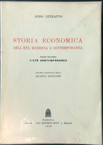 Storia economica dell eta - economica, dell'eta'