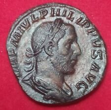 IMPERO ROMANO FILIPPO I 244-248 d.C. SESTERZIO BRONZO MONETA SPL ABBONDANZA