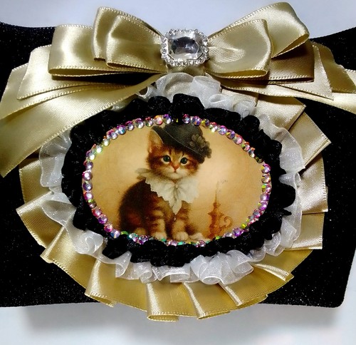 Borsa nera pochette gatto - borsa,