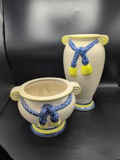Coppia Di Vasi In Ceramica