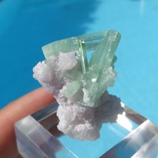 Minerali *** TORMALINA ELBAITE “PARAIBA"  su MATRICE Afghanistan