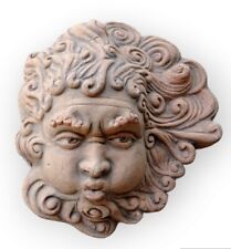 MASCHERONE TERRACOTTA EOLO VENTO APPENDERE O MURARE  CM 25x23 Circa