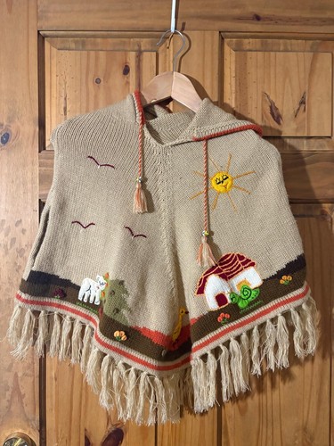 Poncho bambino peruviano