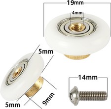 8 Ruote Cuscinetti Di Ricambio per Box Doccia, Rotelle in Ottone Ø19 Mm