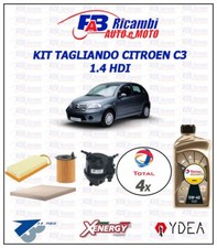 KIT TAGLIANDO CITROEN C3 1.4 HDI - 4 FILTRI 4 LITRI TOTAL 5W40