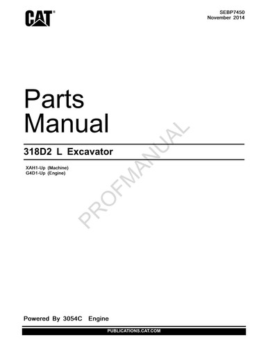 Catalogo ricambi escavatore