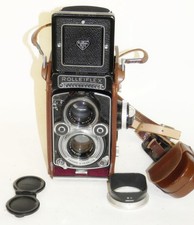 ROLLEIFLEX 3.5 F   PLANAR 75mm f/3.5  con custodia e paraluce originale