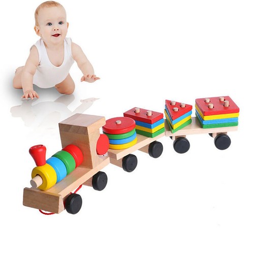 Trenino legno trainabile gioco - trenino,