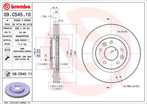 Set freni disco - a, brembo