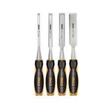 Set di 4 scalpelli per legno per falegnameria, 6/12/19/25 mm INGCO HKTWC0401