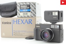 【"Leggi" Near MINT++w/Hx-14 Flash】 Konica Hexar AF Black Film Camera dal GIAP...