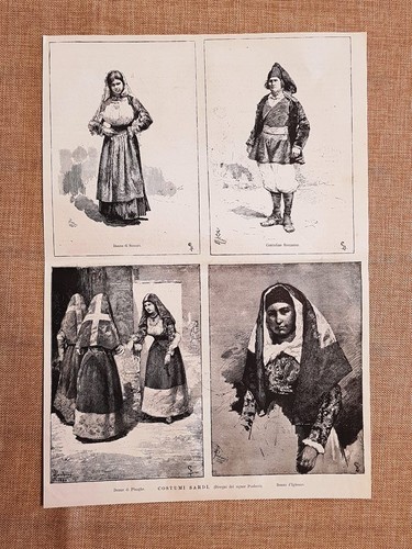 Costumi sardi del 1880 uomo - del,