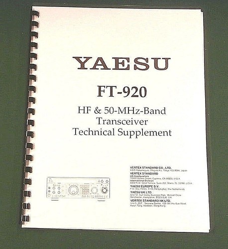 Yaesu 920 manuale - ft-920,