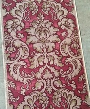 Antica Carta DAMASCATA  Bordo' - per teche - vetrine - Bauli - Cassetti ecc....