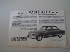 advertising Pubblicità 1960 CITROEN PANHARD PL. 17 850 cc