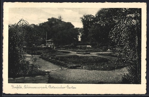 Cartolina krefeld giardino - krefeld,,
