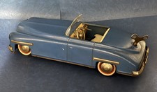 Giocattolo Windup anni 40/50 DISTLER PACKARD CONVERTIBILE latta blu con chiave funzionante