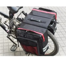 Borse Laterali Posteriori Bicicletta Borsa Doppia Porta Oggetti Bici Nera