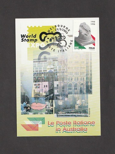1999 italia cartolina expo - italia,