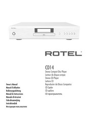 Rotel cd14 lettore manuale - lettore, cd