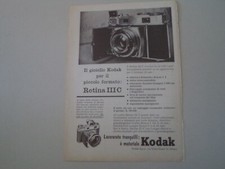 advertising Pubblicità 1956 KODAK RETINA III C