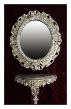 Specchio Muro + Console Oro