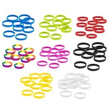 10 pz / pacco Braccialetto in silicone in gomma morbida vuota Elastico Taglia