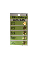 UGELLI INIETTORI CUCINA TECNOGAS 4 FUOCHI + FORNO GPL FILETTO 8MC