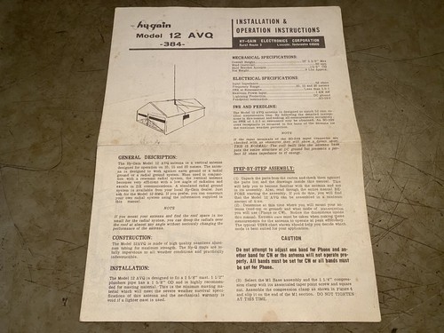 Hygain 12avq manuale - 12avq,