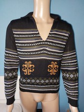 MAGLIA UOMO SCOLLO A V MULTICOLOR MARCA DANIELE ALESSANDRINI TAGLIA L 100%COTONE