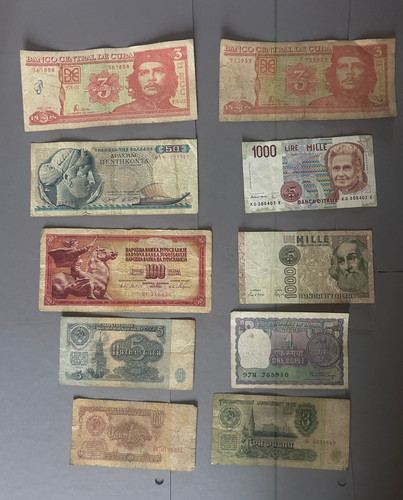 Lotto banconote mondiali - lotto,