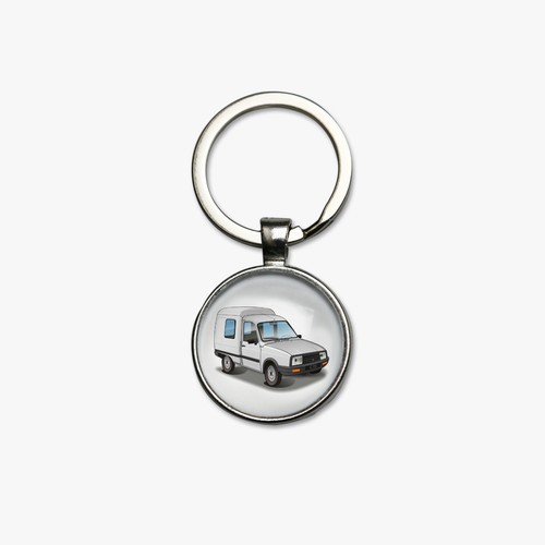 Porte clés citroën c15 blanc - porte-clés,