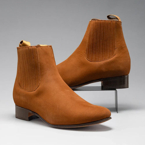 Men charro leather round toe - men's,